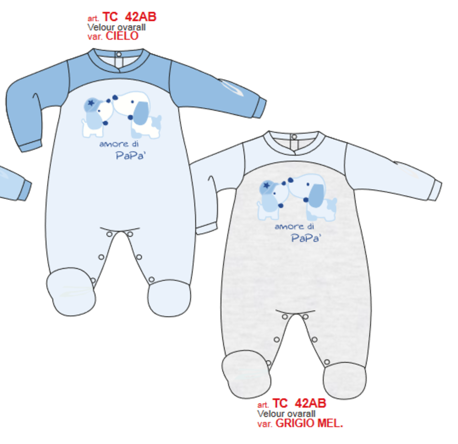 NEWBORN ONEsie TC42AB Tellini S.r.l. Wholesale Clothing